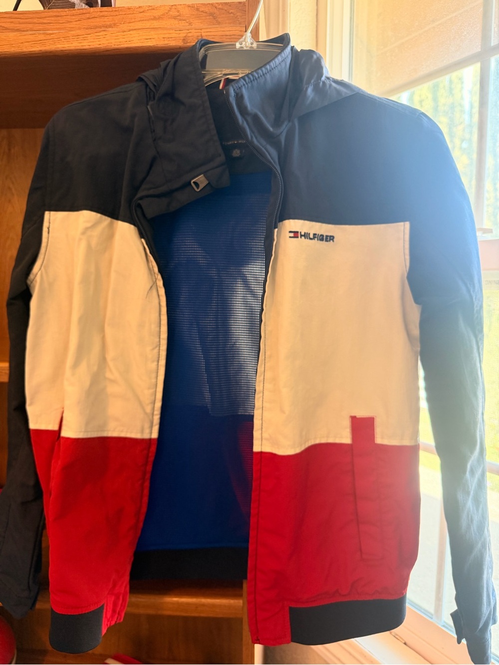 Tommy Hilfiger Men’s Colorblock Jacket - Navy, White, Red